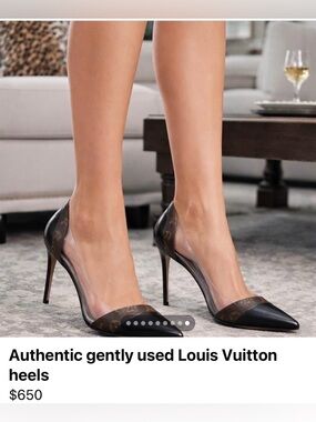 Louis Vuitton Black Monogram Pointed Toe Stiletto Pumps